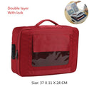 Men's Women's Briefcase Id Package Passport Handbags Multifunctional Document Storage Bag Office Business Pouch Accessories