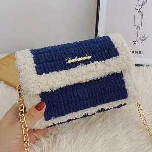 2021New Year Women's Accessories Clothing Shoulder Bag Bag DIY Handmade Wool Crocheted Purse Cotton Material Suit Making Handbag