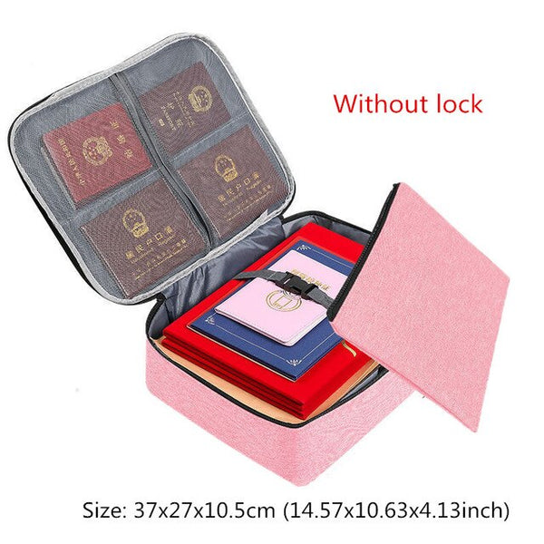 Office Business Briefcase Waterproof A4 Documents Storage Bag Men's Women's Certificate Phone Handbag Travel Organizer Accessory