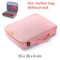 Office Business Briefcase Waterproof A4 Documents Storage Bag Men's Women's Certificate Phone Handbag Travel Organizer Accessory