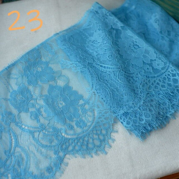 6 meters/lot quality French Eyelash Lace Trim Flowers Underwear skir Decor Craft Sewing Lace Fabric Dress Making DIY Ribbon lace