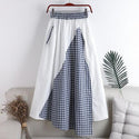 New autumn Plaid Women Skirt 2020 High Waist Pocket design irregular stitching grid Student Pleated Skirts Women Cute Skir