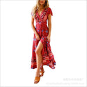 2020 autumn 8 flowers for the choice of women's dress lace-up dress summer Europe and the United States sexy Bohemian beach skir