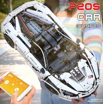 Mechanical Remote Control Sports Car Bull Big G GTR Assembled Toy Car Model Parent-Child Game Improve Children's Intelligence