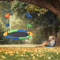 Children'S Hanging Swing Wheel Oxford Cloth Hammock Courtyard Outdoor Sports Game Kids Sensory Training Toy Tree Swing Kit