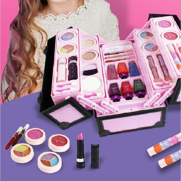 MoFun Baby Cosmetics Girls Games Makeup for Children Simulation Vanity Table Set Makeup Kit for Baby Girls Children Makeup Toys