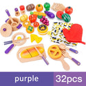 Wooden fruit vegetable cutting toys Children'S Educational Early Childhood Play House Toys Fruit Cutting Game & Vegetable Slicer