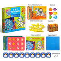 6 IN 1 Math Games Treasure Hunt Children Ladder Training Mathematics Sudoku Toys Board Games Education Toys Kids Baby Gift 3Y+