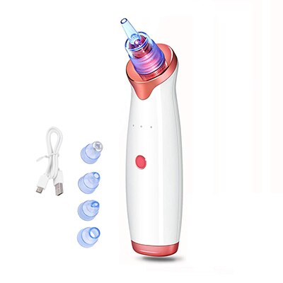 Blackhead Remover Pore Vacuum Electric Facial Acne Pimple Suction Vaccumm Removal Extractor With 5 Probes For Women Men Face