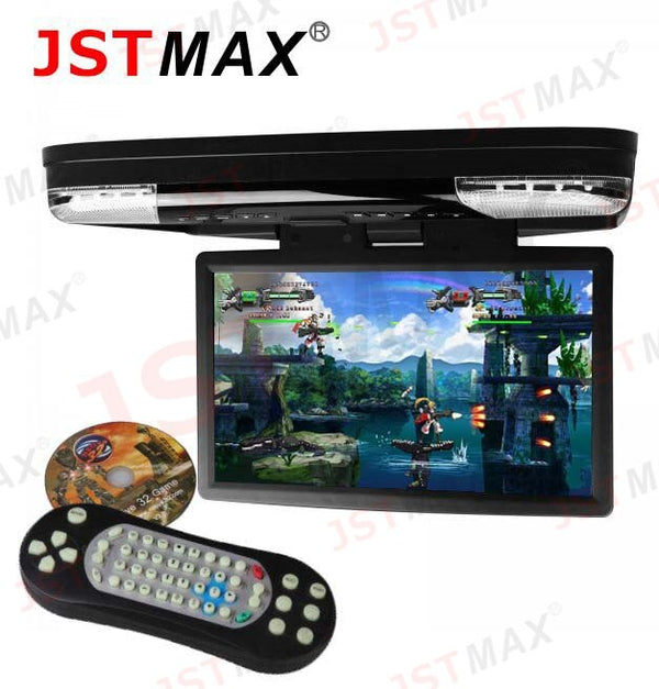 NEW Big Size HD Screen 15.6 inch 1080P Video HD Monitor Wide Screen Overhead DVD Player with HDMI Port support 32 BIT games