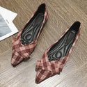 2021 NEWEST Striped Style Basic Women's Flat Shoes Spring Autumn Pointed Toe Bowtie Woman Loafers Lady Work Single Shoes Black