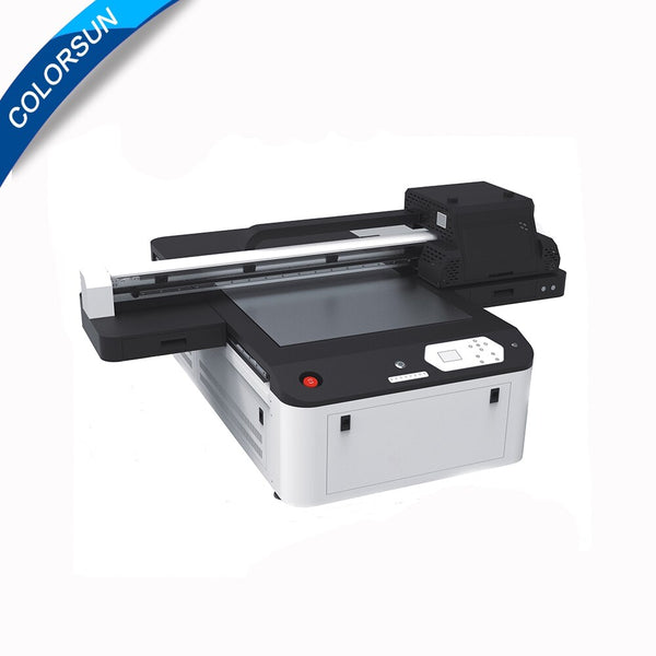 Colorsun automatic 6090 uv printer A1 with 3 printhead 60*90cm UV flatbed printer for glass metal Sectional Vacuuming Plateform