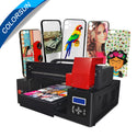 Colorsun Automatic uv flatbed printer A3+ digital uv printer for phone case wood glass metal UV printing machine XP600 printhead