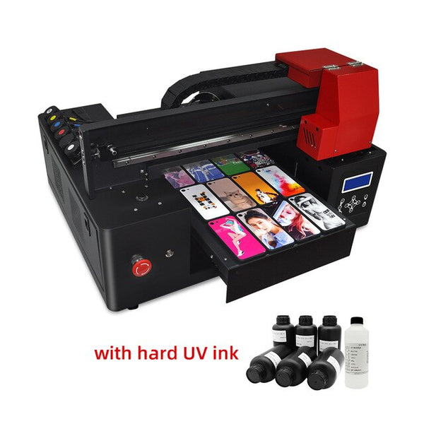 Colorsun Automatic uv flatbed printer A3+ digital uv printer for phone case wood glass metal UV printing machine XP600 printhead