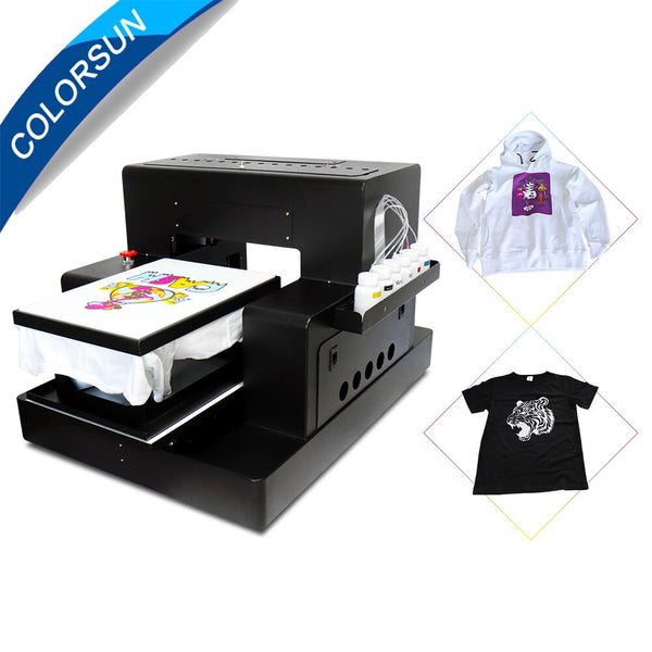 Colorsun Automatic (329*500mm) A3 Flatbed printer L1800 t shirt printing machine DTG printer fabric printing machine