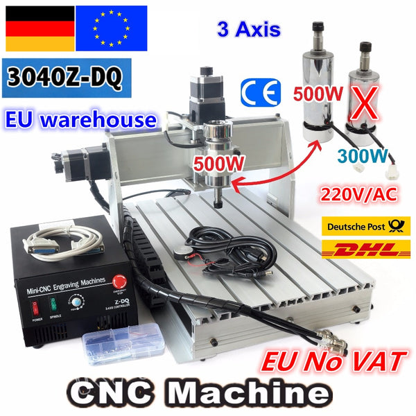 【DE NO VAT】 3 Axis 3040 Z-DQ CNC 500W Spindle CNC ROUTER ENGRAVER ENGRAVING Milling Cutting DRILLING Machine Ballscrew 220V/110V