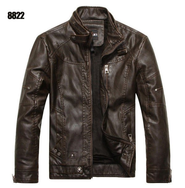Men's Leather Jackets Brand Motorcycle Leather Jacket Men Fur Jacket Jaqueta De Couro Masculina Mens Leather Coats Jaqueta Couro