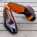Sipriks Luxury Calf Leather Ankle Zip Boots Men's Shiny Unique Gents Suit Formal Dress Shoes Italian Male Cowboy Boots 2021 BT7