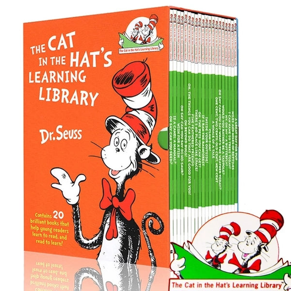 20 Books/Set Dr. Seuss Cat In The Hat's Learning Library English Story Books for Children Coloring Book