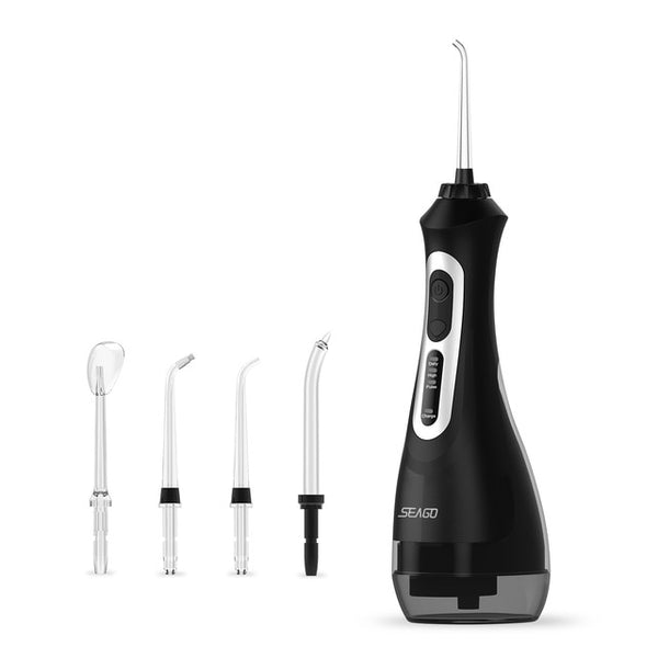 SEAGO USB Rechargeable Water Flosser Oral Irrigator Dental Portable 3 Modes 200ML Tank Water Jet Waterproof IPX7 Home