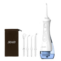 SEAGO USB Rechargeable Water Flosser Oral Irrigator Dental Portable 3 Modes 200ML Tank Water Jet Waterproof IPX7 Home