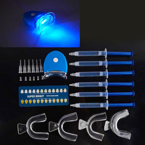 Teeth Whitening 44% Peroxide Dental Bleaching System Gel Kit Bright Teeth Whitener Dental Equipment 10/6/4/3pc with Led Lights