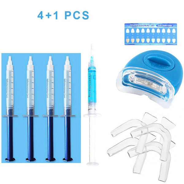 Teeth Whitening 44% Peroxide Dental Bleaching System Gel Kit Bright Teeth Whitener Dental Equipment 10/6/4/3pc with Led Lights