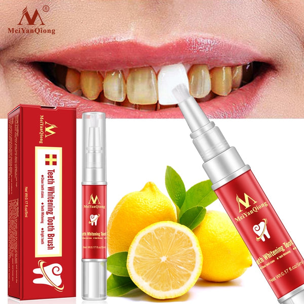 MeiYanQiong Teeth Whitening Tooth Brush Essence Oral Hygiene Cleaning Serum Removes Plaque Stains Tooth Bleaching Dental