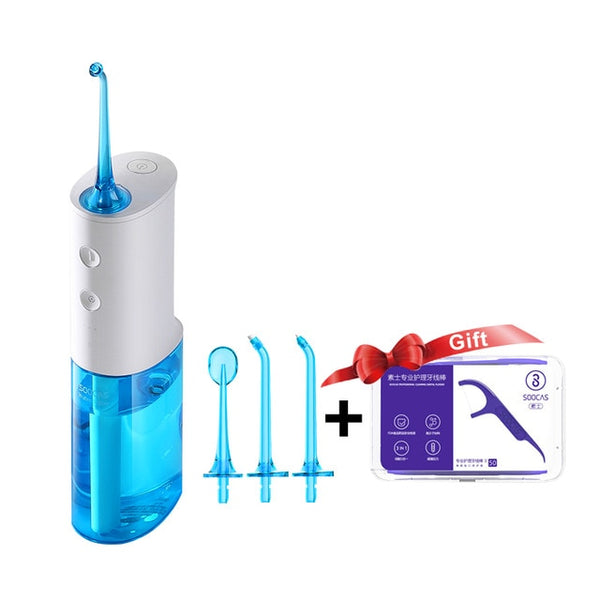 Soocas W3 Oral Irrigator Dental Portable Water Flosser Tips USB Rechargeable Water Jet Flosser IPX7 Irrigator for Cleaning Teeth