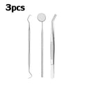 6pc/3pc Dental Mirror Stainless Steel Dental Dentist Prepared Tool Set Probe Tooth Care Kit Instrument Tweezer Hoe Sickle Scaler