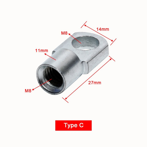 2pcs 6/8mm Female Thread Dia Gas Spring Piston Rod Eyelet Connector 6/8mm Outer Hole Dia. For Cars Trunk and  Furnitures Bed.