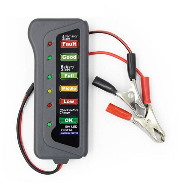 1PC Hot Sale Mini 12V Car Battery Tester Digital Alternator Tester 6 LED Lights Display Car Diagnostic Tool For Car 2021 New