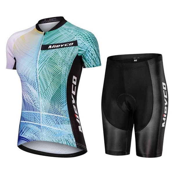 Mieyco New Cycling Jersey Short Sleeve Set ProTeam MTB Bicycle Suits Roupe Ciclismo Feminina Summer Breathable Quick Dry T Shirt