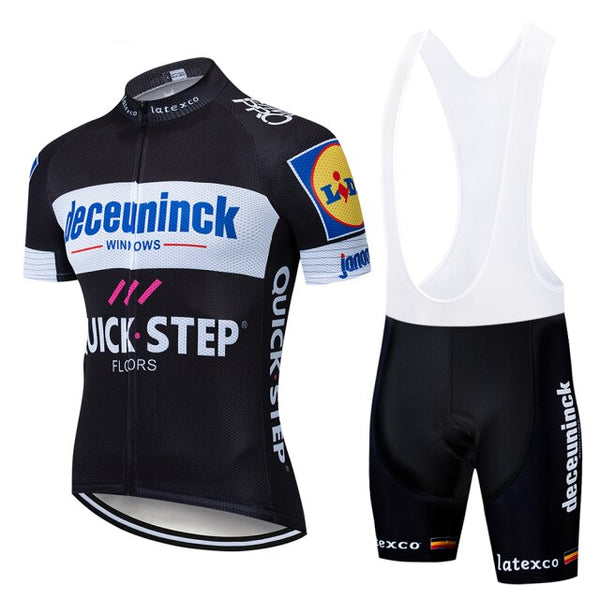 2020 QUICK STEP ProTeam summer cycling Jersey set Bicycle Clothing Breathable Men Short Sleeve shirt Bike bib shorts 20D Gel pad