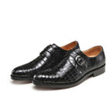 linshe men crocodile shoes Men's shoes  manual  business men dress shoes  pointed Wedding shoe groom shoes crocodile leather