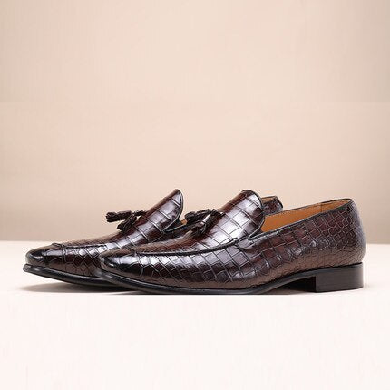 piliyuan new male  crocodile  Men's shoes   New product  Manual model  Casual shoes  men  business  men dress shoes