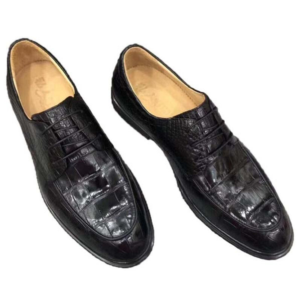 wanexing crocodile leather male  Dress shoes  leisure  fashion  trend  business  lace-up  Men's leather shoes Men's form shoes