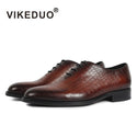VIKEDUO 2020 Summer New Arrival Men's Oxford Dress Shoes Formal Wedding Office Male Footwear Genuine Cow Leather Zapatos Hombre