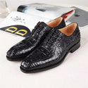 Authentic Crocodile Scales Skin Pointed Toe Designer Men's Fancy Dress Shoes Genuine Alligator Leather Male Formal Lace-up Shoes