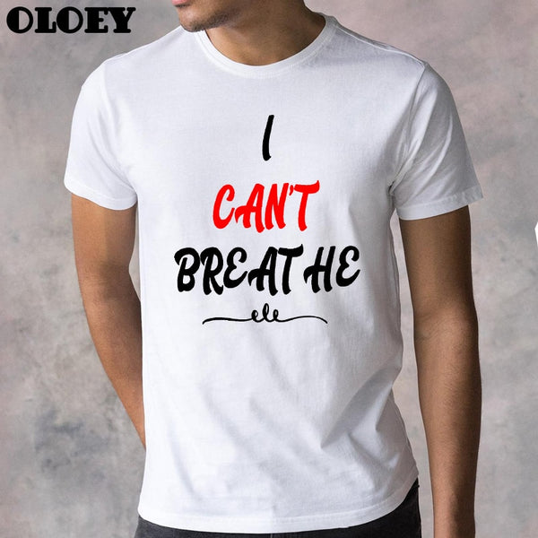 Ullzang I Can't Breathe Letter t shirt Men Clothes Aesthetic George Floyd Tops Vogue Black Lives Matter Male Streetwear 2020