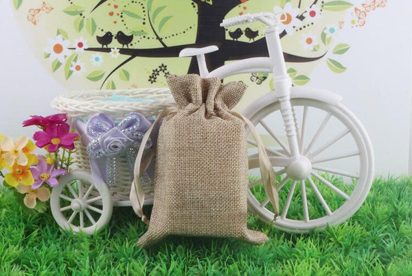 20*30 500pcs Jute Sacks Drawstring gift bags for jewelry/Accessories/Cosmetic/wedding/christmas Linen pouch Packaging Bag