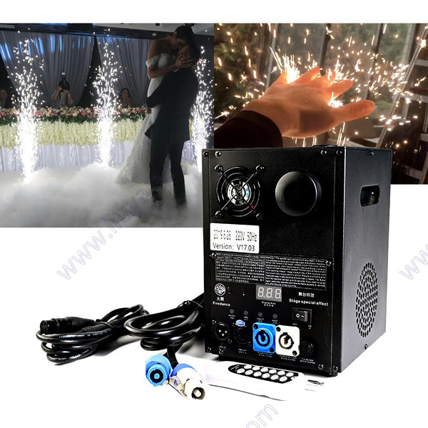 Electric Cold Pyro Fountain Wedding spark Machine DMX Remote Control Stage Effect for dj pyrotechnic firework party ice sparkler