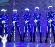 Ultra bright LED lantern dance the rod luminescence performance jazz dance crutch props suit Hand stick dance stage