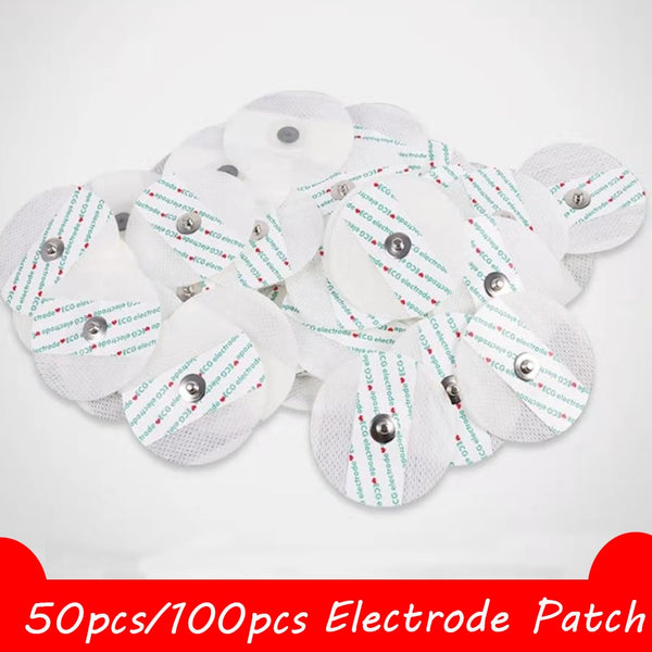 50pcs /100pcs ECG  Electrodes Medical Disposable Electrode Patch EKG Accessories Non-woven ECG Electrode Pads