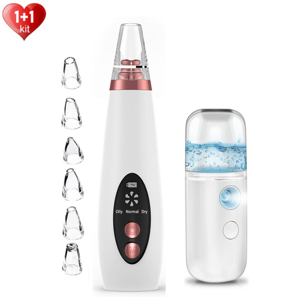 Blackhead Remover Vacuum Pore Cleaner Face Ance Pimple Removal Skin Scrubber Reduce Wrinkles Facial Lifting Nano Facial Sprayer