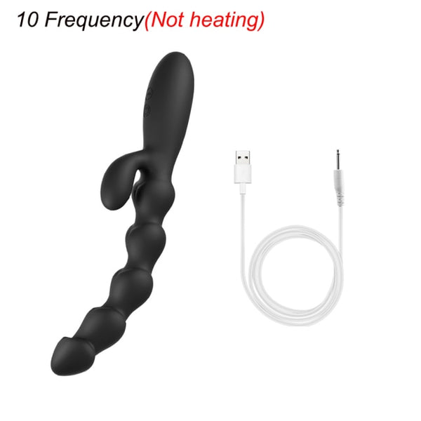 10 Speed Anal Vibrator Anal Beads Prostate Massage Dual Motor Butt Plug Stimulator USB Charge Vibrators Sex Toys For Men Women