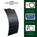 solar panel kit and 300w 200w 100w flexible solar panels 12v 24v high efficiency battery charger module