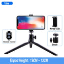 Aluminum Tripod With Control For iphone Gopro Xiaomi Huawei Cell Phone Live Photography Selfie Tripod For Ring Light Camera