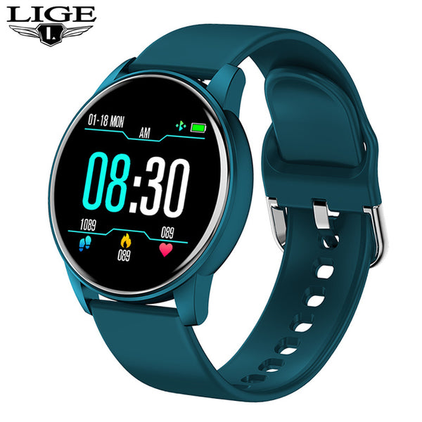 LIGE 2021 New Smart Watch Women Full Touch Screen Sport Fitness Watch IP67 Waterproof Bluetooth For Android ios smart watch Men