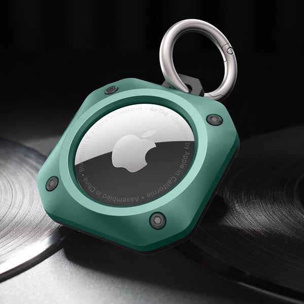 Compatible with Apple AirTag Case Keychain TPU + PC Skin Protector Cover for Accessories Key-Ring Dog or Cat Collar Finder GPS